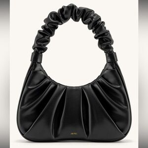 JW PEI Gabbi Ruched Hobo Handbag in Black